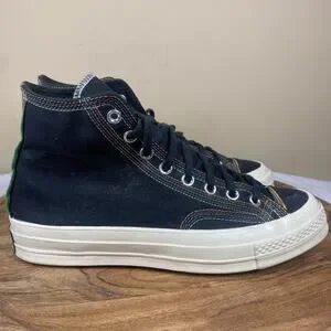 Converse Chuck Taylor 70 Layers Mens Size 8 Vintage Black Colorful HighTop Shoes Converse - Men - Chuck 70 Hi - Black/Multi/White – Nohble main image 4